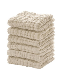 Paños de Baño para Bebés Looxii 100% Algodón 6 Piezas 30x30 cm