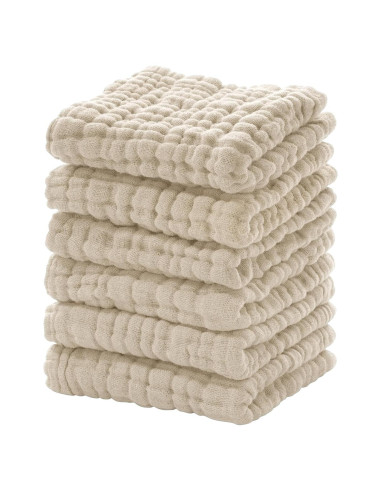 Paños de Baño para Bebés Looxii 100% Algodón 6 Piezas 30x30 cm