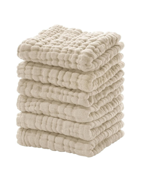 Paños de Baño para Bebés Looxii 100% Algodón 6 Piezas 30x30 cm