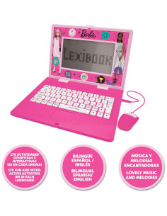 Laptop Educativo Bilingüe Lexibook Barbie 170 Actividades Rosa 2