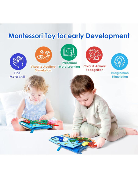 Libro de Tela Suave WESOTE para Bebés 0-18 Meses - Animales