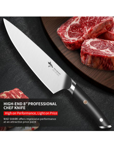 Cuchillo de Chef MAD SHARK 21 cm Acero Inoxidable Profesional 2