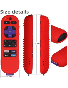 Funda de Silicona Hi Color para Control Remoto Roku 4K - Negro 2