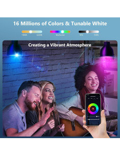 Bombillas Inteligentes OHLUX A19 E26 Paquete de 4 10W 2