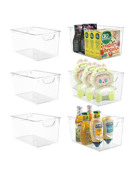 Contenedores de Almacenamiento Plástico Attelite 6 Piezas 30x18x15 cm