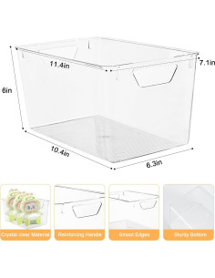 Contenedores de Almacenamiento Plástico Attelite 6 Piezas 30x18x15 cm 2