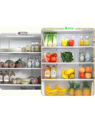 Contenedores de Almacenamiento Plástico Attelite 6 Piezas 30x18x15 cm