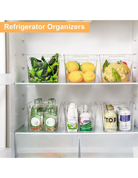 Contenedores de Almacenamiento Plástico Attelite 6 Piezas 30x18x15 cm