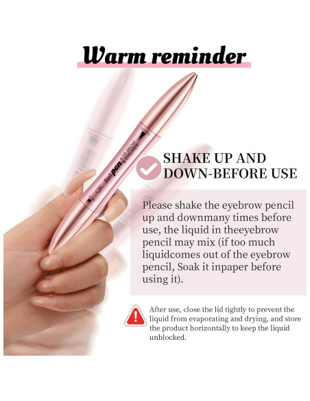 Bolígrafo de Cejas 2 en 1 Yulinlon Marrón Claro - Microblading