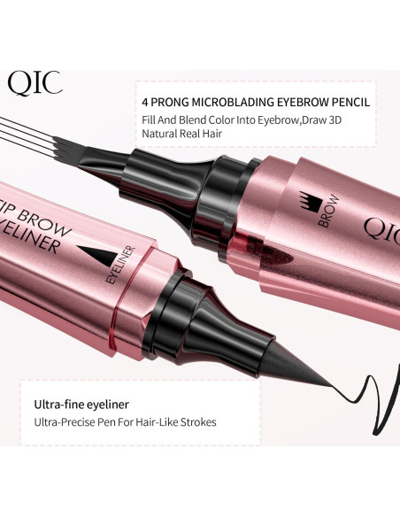 Bolígrafo de Cejas 2 en 1 Yulinlon Marrón Claro - Microblading