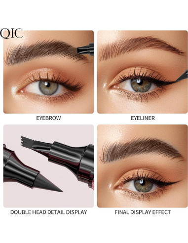 Bolígrafo de Cejas 2 en 1 Yulinlon Marrón Claro - Microblading