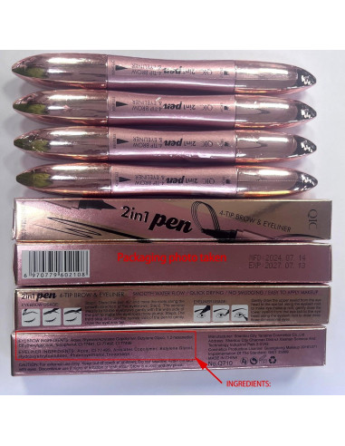 Bolígrafo de Cejas 2 en 1 Yulinlon Marrón Claro - Microblading