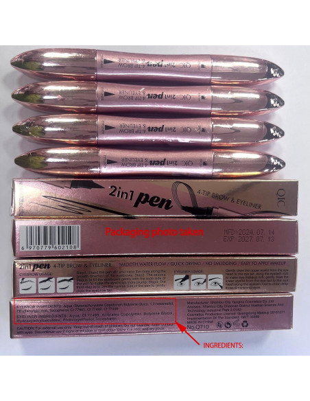 Bolígrafo de Cejas 2 en 1 Yulinlon Marrón Claro - Microblading
