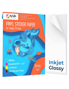 Papel de Etiquetas de Vinilo Imprimible Limia's Care 15 Hojas 21.6x27.9 cm