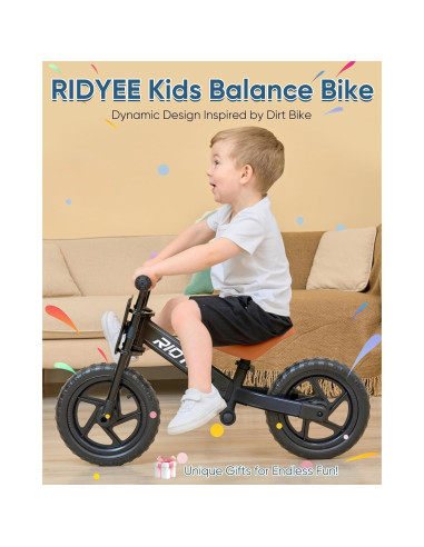 Bicicleta de Equilibrio RIDYEE para Niños 2-5 Años Ajustable