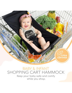 Hamaca de Carrito de Compras Binxy Baby - Negro - Soporta 22.68 kg 2