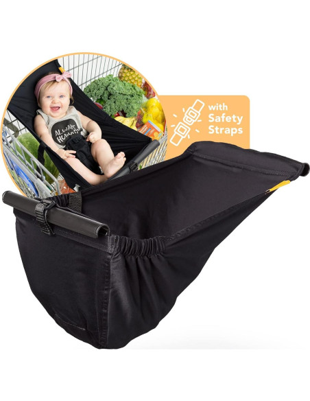 Hamaca de Carrito de Compras Binxy Baby - Negro - Soporta 22.68 kg