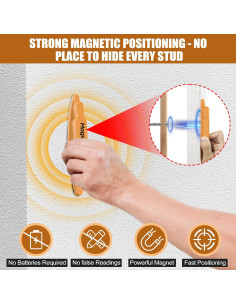 Localizador de Estudio Magnético Mogseek 2 Pcs Naranja 2