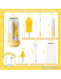 Juego de Limpiadores Eléctricos Marlo & Buzz - 6 Piezas, Amarillo 2