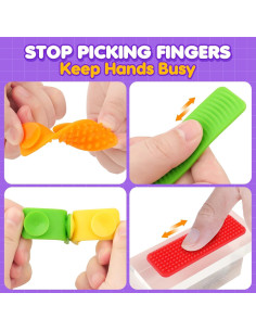 Juguetes Sensoriales Antiestrés LESONG - Paquete de 8 Texturizados 2