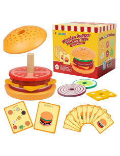 Juguete de Madera Hamburguesa Pajojoqa 10 cm Educativo