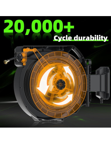 Carrete de Manguera de Jardín Yestar 1/2" x 12 m Retráctil