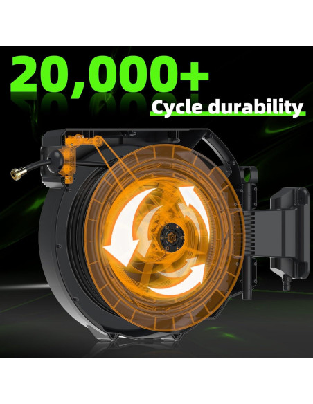 Carrete de Manguera de Jardín Yestar 1/2" x 12 m Retráctil