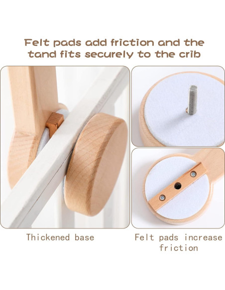 Brazo de Móvil para Cuna HBM de Madera Ajustable 48-93 cm