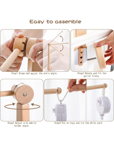 Brazo de Móvil para Cuna HBM de Madera Ajustable 48-93 cm