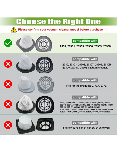 Reemplazo Filtros Bissell Featherweight 2033 - 4 Malla + 6 Espuma Reemplazo Filtros Bissell Featherweight 2033 - 4 Malla + 6 Espuma