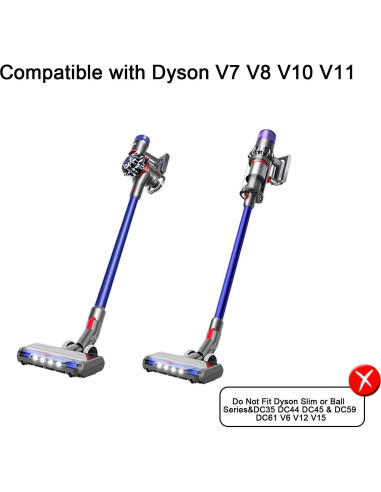 Cepillo Motorhead Defurry con Faros LED para Dyson V7 V8 V10 V11