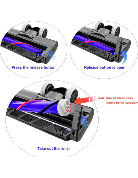 Cepillo Motorhead Defurry con Faros LED para Dyson V7 V8 V10 V11