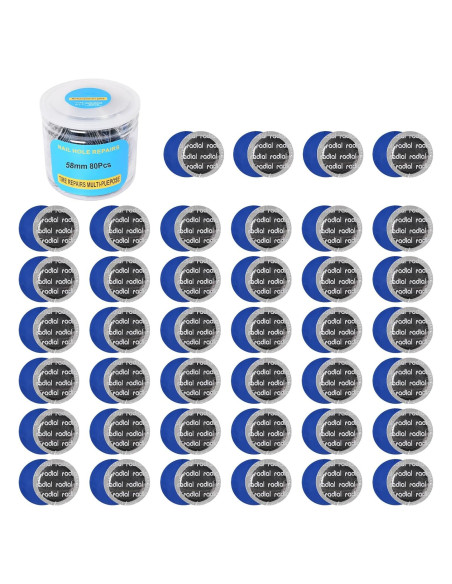 Parche de Reparación de Neumáticos WAONIQ 58mm - 80 Piezas