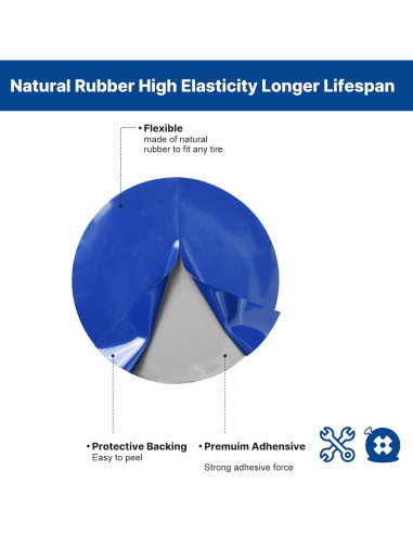 Parche de Reparación de Neumáticos WAONIQ 58mm - 80 Piezas