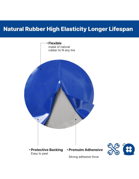 Parche de Reparación de Neumáticos WAONIQ 58mm - 80 Piezas