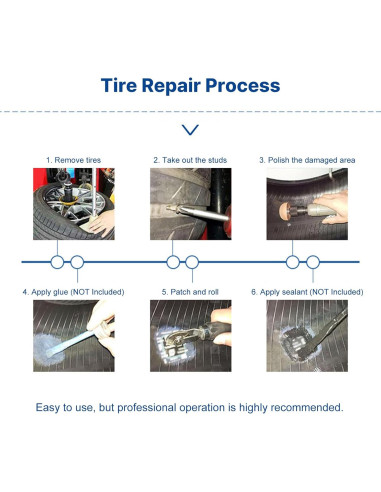 Parche de Reparación de Neumáticos WAONIQ 58mm - 80 Piezas
