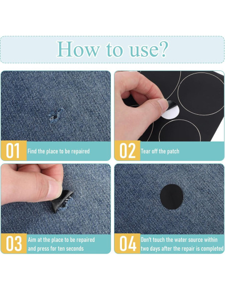 Kit de Parches Reparadores de Nylon Negro Salbsever - 40 Piezas