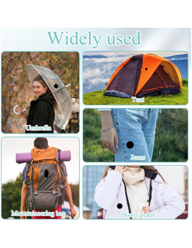 Kit de Parches Reparadores de Nylon Negro Salbsever - 40 Piezas