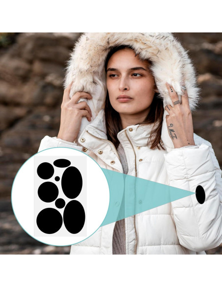 Kit de Parches Reparadores de Nylon Negro Salbsever - 40 Piezas