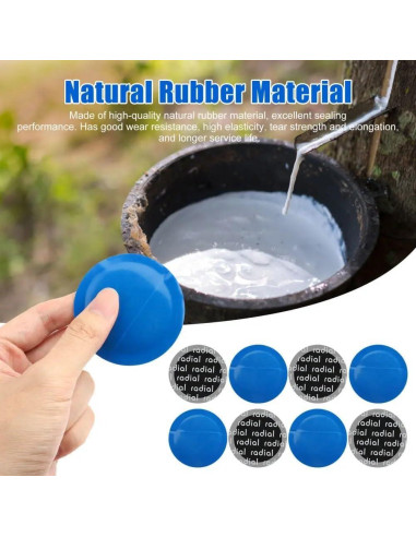 Kit de 150 Parches de Neumáticos Z-oneMart 42mm Caucho Natural