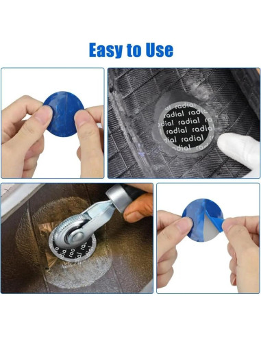 Kit de 150 Parches de Neumáticos Z-oneMart 42mm Caucho Natural