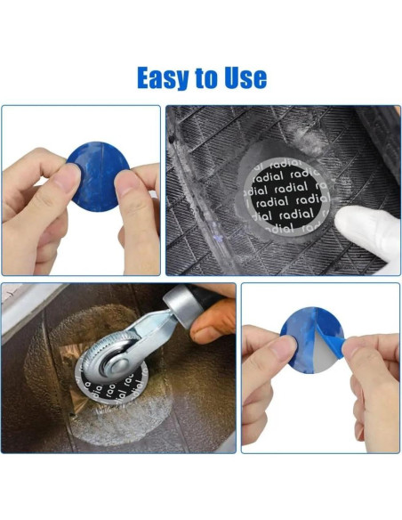 Kit de 150 Parches de Neumáticos Z-oneMart 42mm Caucho Natural