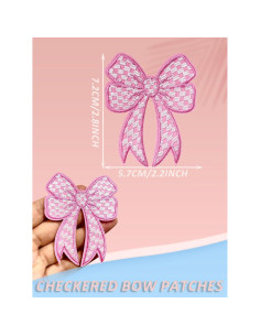 Paquete de 9 Parches de Lazo Coquette MSCFTFB Rosa 2