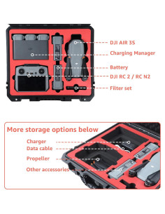 Estuche Duro Impermeable Drogear para DJI Air 3S Fly More Combo 2