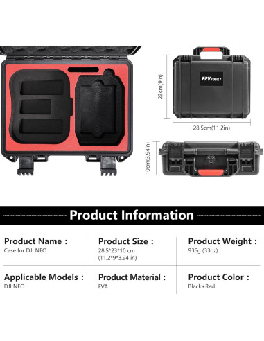 Estuche Duro Impermeable FPVtosky NEO para DJI NEO y Accesorios