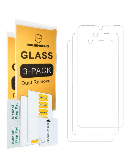 Mr.Shield Protector de Pantalla Vidrio Templado para Samsung Galaxy A05 - Paquete de 3