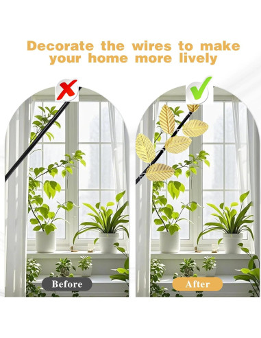 200 Hojas Artificiales Doradas Bruislard para Decoración