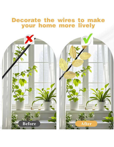 200 Hojas Artificiales Doradas Bruislard para Decoración