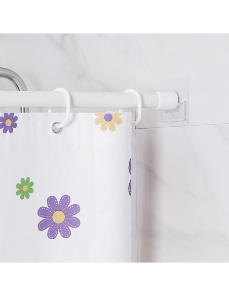 10 Ganchos Adhesivos Soporte Varilla Cortina Aswewamt Blanco