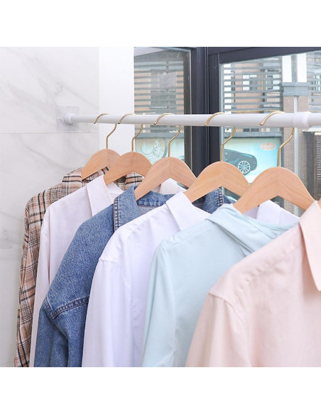 10 Ganchos Adhesivos Soporte Varilla Cortina Aswewamt Blanco